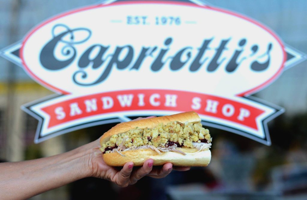 Capriotti's logo with a sandwich