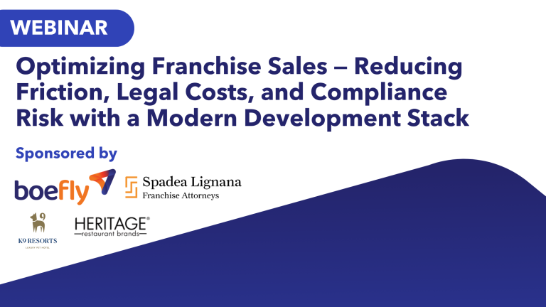 Optimizing Franchise Sales — Reducing Friction, Legal Costs, and Compliance Risk with a Modern Development Stack